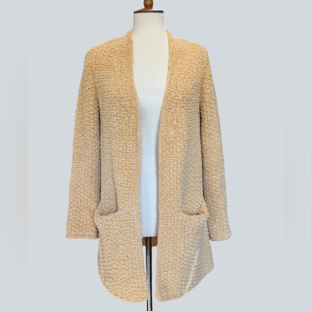 For The Republic Light Yellow Open Cardigan #218